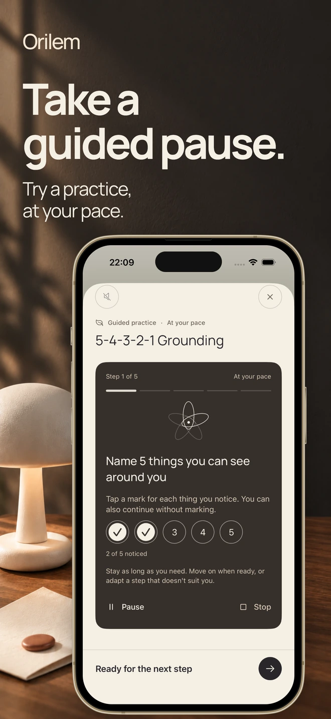 Orilem preview: an interactive breathing practice